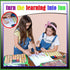 Set 72 3-Color 3 Wooden Large Stamp Premium for Kids. Pcs Alphabet Stamps. Letters, Numbers, Washable Ink Pad, Refill