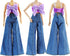 2 Sets Set 11.5 Inch E-TING Doll's Dream Outfits: Shiny Glitzy Gala Purple Dress and Bell-Bottom Jeans for Girl Doll