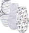 Hudson Baby Unisex Baby Quilted Cotton Swaddle Wrap 3pk, Royal Safari, 0-3