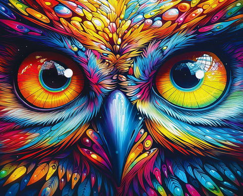 Springbok Look of The Wild, 1000 Piece Jigsaw Puzzle for Adults, Vivid Fantasy Owl Face, 30" x 24"