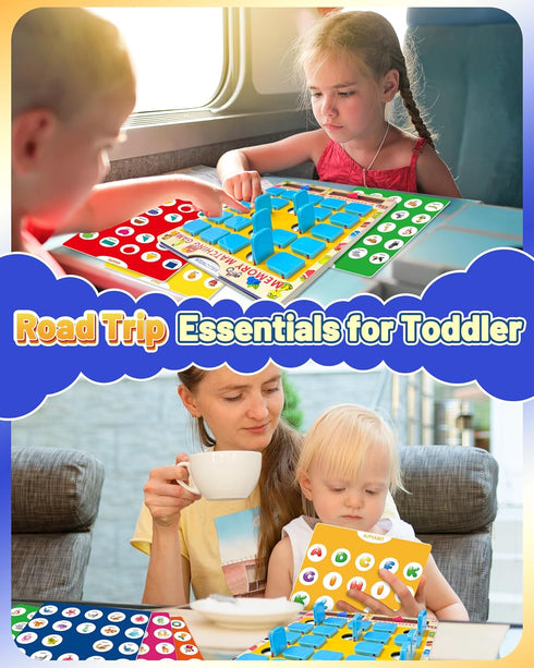 3-5 4-8, 4-6, 3-5 4-8, Matching Memory Game for Kids Ages Board Games for Car Airplane Camping Travel Toys Games