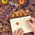 48 Pieces Halloween Pencils with 48 Pieces 3D Pumpkin Erasers Sets in Bulk for Kids Student Halloween Day Goodie Bags