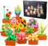BIZNESMEN 1403 PCS 3.6mm Mini Succulent Flower Building Blocks Set - 12 Pack