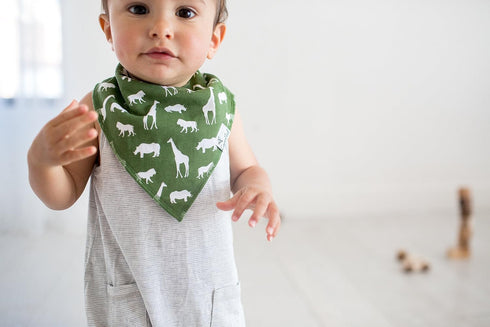 Copper Pearl Baby Bandana Drool Bibs, 4 Pack Gift Set for Boys, “Safari Set”