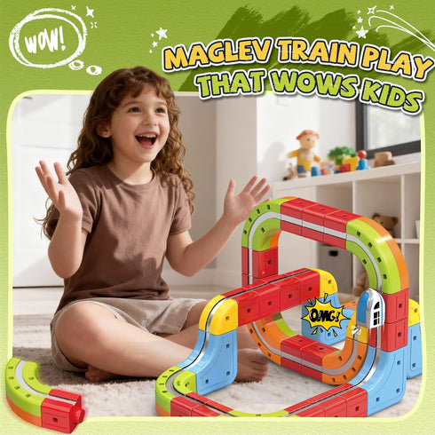 Set 3D 3 4 5 6 7 8, 360 (38pcs) YESHIN Electric Train Flexible Race Track for Kids Ages DIY Modular Cube Track
