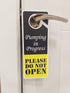 Do Not Disturb Sign, Pumping in Progress Door Hanger, 2 Pack, Double Sided for Any Place