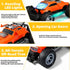 1:18 2.4GHz 80m 3+ Orange RC Truck with Colorful LED Lights Rechargeable Remote Control Car, Range, Remote-Opening