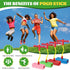Wettarn 8 Pcs Foam Pogo Jumper, Safe and Fun Jumping Stick for Teens, Boys and Girls, Indoor Outdoor Halloween
