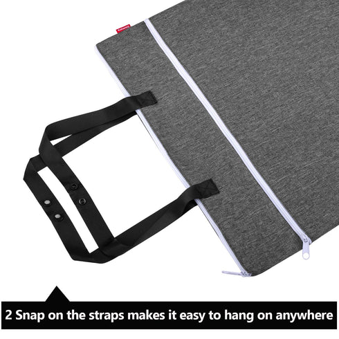 Large Gray Reusable Wet Dry Bag for Cloth Diapers and Swimsuits