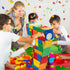 Number 7 Building Blocks Piñata, 16.5 Inch Party Supplies for 7th Birthday Decorations with Confetti Blocks Theme
