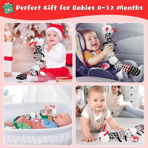 0-12 3 6 12 Tummy Baby Toys Months - Musical Caterpillar Stuffed Animal Soft Plush Toys for Infant Girls Boys Months