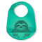 modern-twist Bucket-Bib 100% Food-Grade Silicone, Waterproof and Reusable, Sloth Jungle Green