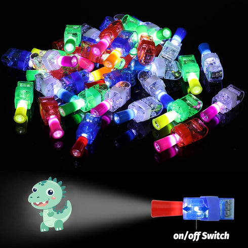 Seeiuua 36Pcs Easter Eggs with LED Finger Lights Glow In The Dark Easter Eggs Rings for Kids Toddler