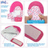 Silicone Infant Teething Mitten Teether Glove Toy (Blue Dot)