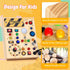 1 2 3 1+ Busy Board with LED Light Switches, Montessori Toys for Years Old, Toddlers Wooden Toy Sensory Activity Board