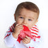 Nuby Reversible 100% Natural Cotton Muslin 3 Piece Teething Bib, Grey/Red/Blue, Arrows/Stripes/Elephants