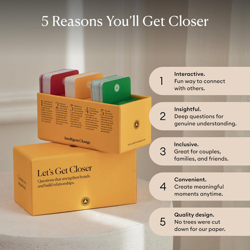 100 Intelligent Change Get Closer Social Bonding Card Game, Conversation Starters with Fun Questions & Activities