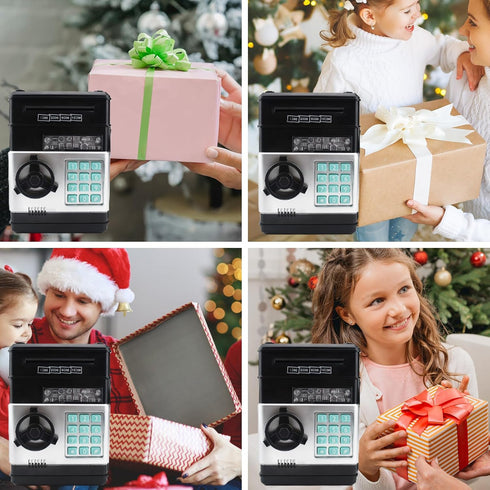 Electronic Piggy Bank Code Lock for Kids, Mini ATM Safe Coin Cash Bank with Password for Boys Girls