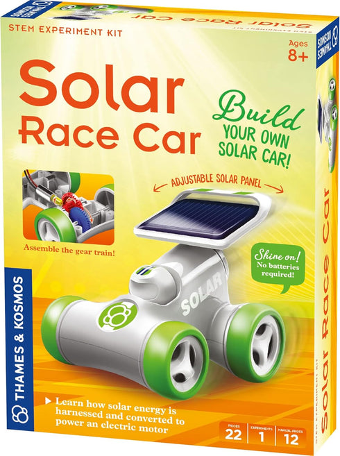 Thames & Kosmos Solar Race Car STEM Experiment Kit | Build a Solar-Powered Race Car | Learn About Photovoltaic