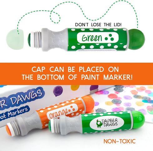 Cameron Frank Products Dot Markers for Toddlers 1-3, Set of 8 Washable Dot Paints with Activity Book PDFs