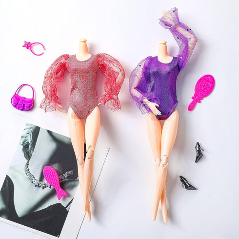 Bencailor 6 Pcs Doll Clothes for 11.8 Inch Doll, Doll Accessories Summer Tops Swimwear Robe Doll T Shirt Dress Winter Coat Jacke Doll Outfit Girl Birthday Gift(Vivid Style)