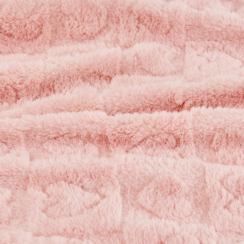 Fleece Baby Blanket Heart Checkered - Ultra Soft Cozy Blankets for Girls Boys, Fluffy Infant Toddler Receiving Blankets