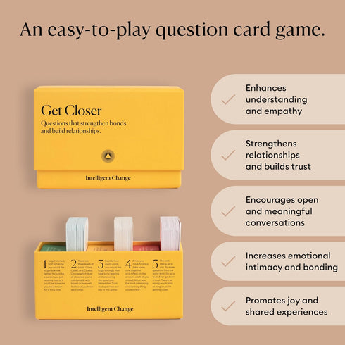 100 Intelligent Change Get Closer Social Bonding Card Game, Conversation Starters with Fun Questions & Activities
