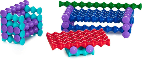 Playstix Flexible Set Construction Toy Building Blocks 68 Piece Kit