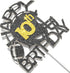 Black & Gold Glitter Football Happy 10th Birthday Cake Topper - Football Theme Party Decoration, 10th Birthday Party