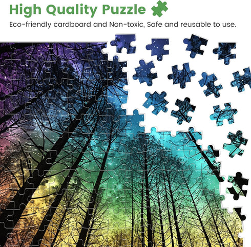 300 300 20.5 15 Pieces Puzzles for Adults | Aurora Forest Jigsaw Puzzles | Large Piece Puzzle for Children Adults