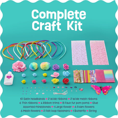Pretty Me 5-12 Headband Making Kit for Girls - Arts & Crafts Easter Gift - Make Your Own Fashion Headbands for Kids