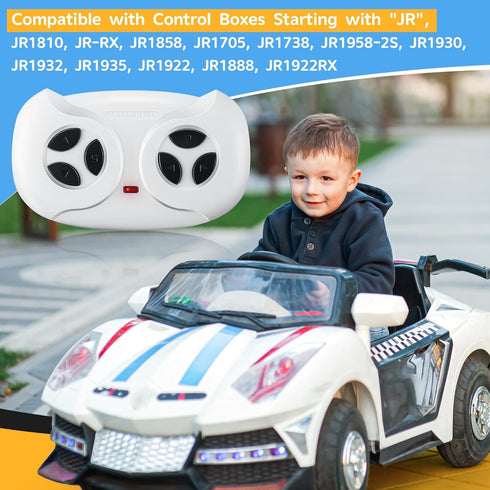 Saillong 2.4G 12V JR1603, JR1602FCC, HY2012 Remote Control for Kids Electric Car, White Remote Control for Electric