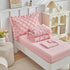 Set Girls,4 Set,Ultra Set DuShow Princess Toddler Bedding for Pieces Ruffles Toddler Bed Soft Kids Pink Sheet Includes