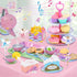 Set 3-5,53PCS Set 3-6 Tea Party for Toddles Musical Kids Tea for Little Girls with Dessert,Cookies,Doughnut,Cake,Cake