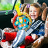 KiddoLab Steering Wheel Toy with Music, Lights, Sounds & Flip Up Mirror for Crib & Stroller