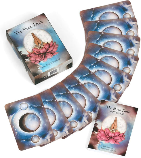 The Moon Deck - Eco-Printed Premium Oracle Set with 44 Cards and Guidebook for Women’s Intuition and Self-Love