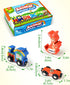 Set Set 3-5 Vanmor Wooden Train for Toddlers - Snap-Connection Animal Trains, Magnetic Alphabet Train Learning Toys