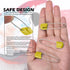 Lxnoap 10-Pack Stainless Steel Baby Safety Pins (Yellow)