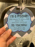 THREE LITTLE TOTS Blue Boy Preemie No Touching Baby Car Seat Sign, Stroller Tag, CPSIA Safety Tested Gift