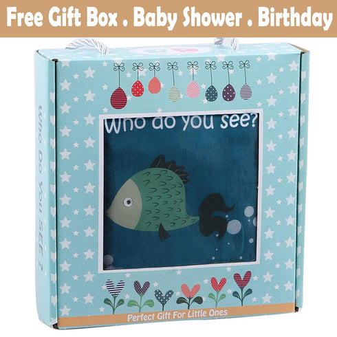 Fish-Themed Baby Crinkle Book - Teething Toy for Infants