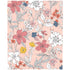 Soft Floral Mini Crib Sheet in Happy Pink & White
