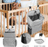 Toddmomy Gray Multifunctional Diaper Organizer for Crib and Nursery Essentials