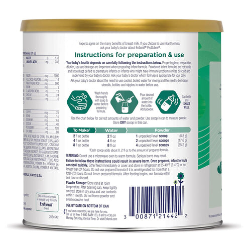 Enfamil Prosobee Plant Based Baby Formula, 20.9 Oz Can, for Sensitive Tummies, Soy-based Protein, Lactose-free, Gluten