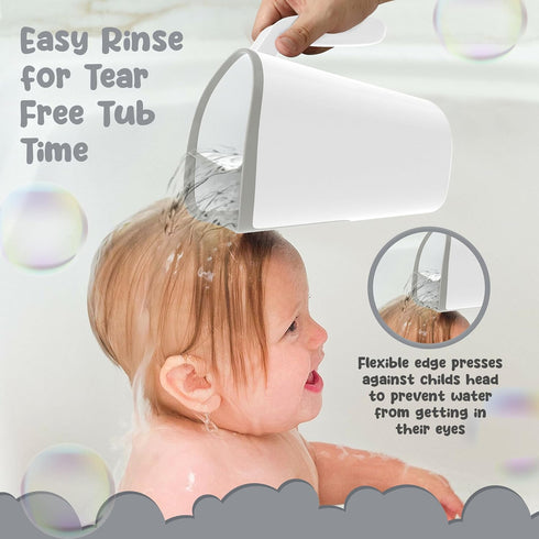 S.C. Products, Inc. Shampoo Rinse Cup for Kids | Baby Bath Pail | Tear Free Baby Rinser Pail
