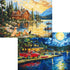 Puzzles for Adults 1000 Pieces, 2 Pack Lake Cabin and Moonlight Jigsaw