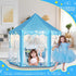 Monobeach Princess Tent for Girls - Large Playhouse Kids Castle Play Tent with Star Lights, Indoor Outdoor Games (Blue)