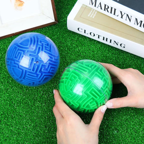 Sumind 4 Pcs 3D Puzzle Maze Ball, Magic Brain Teasers Games for Adults Teens Hard Challenges