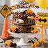 21PCS Set Construction Cake Toppers Truck Cake Decoration Excavator Tractor Tower Crane Cupcake Topper Traffic and Road