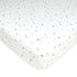 American Baby Company 100% Natural Cotton Fitted Crib Sheet - 52" x 28", Gray Stars and Moons for Toddler Beds