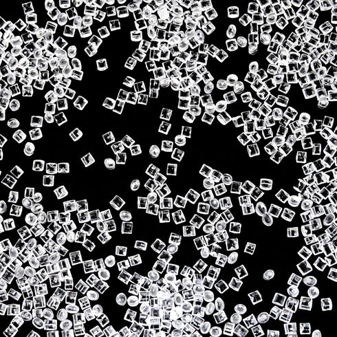 yueton 100g 3mm Miniature Dollhouse Clear Plastic Ice Cubes, Doll House Ice Cubes, Fake Ice Cubes, Dollhouse Beer Drinks Accessories, Dollhouse Cups Sprinkle Decorations